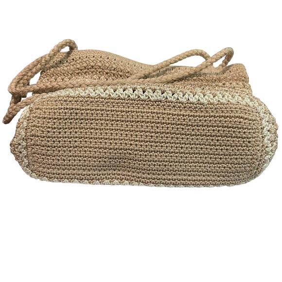 The Sak Originals Crochet Shoulder Bag Striped Tan Cream &‎ Purple - Unique Find - Picture 7 of 14